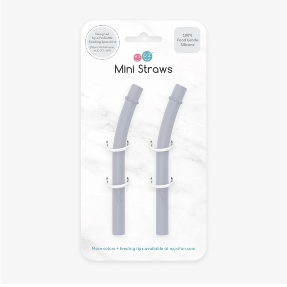 š„¤EZPZ // Mini Cup + Straw Training System in Pewter (12m+) - Picture 4 of 9